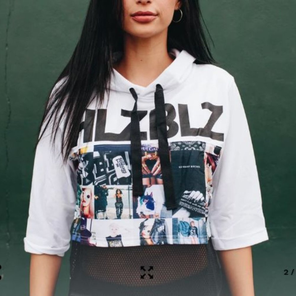 HLZBLZ #BADBITCHES Crop Hoode, XS